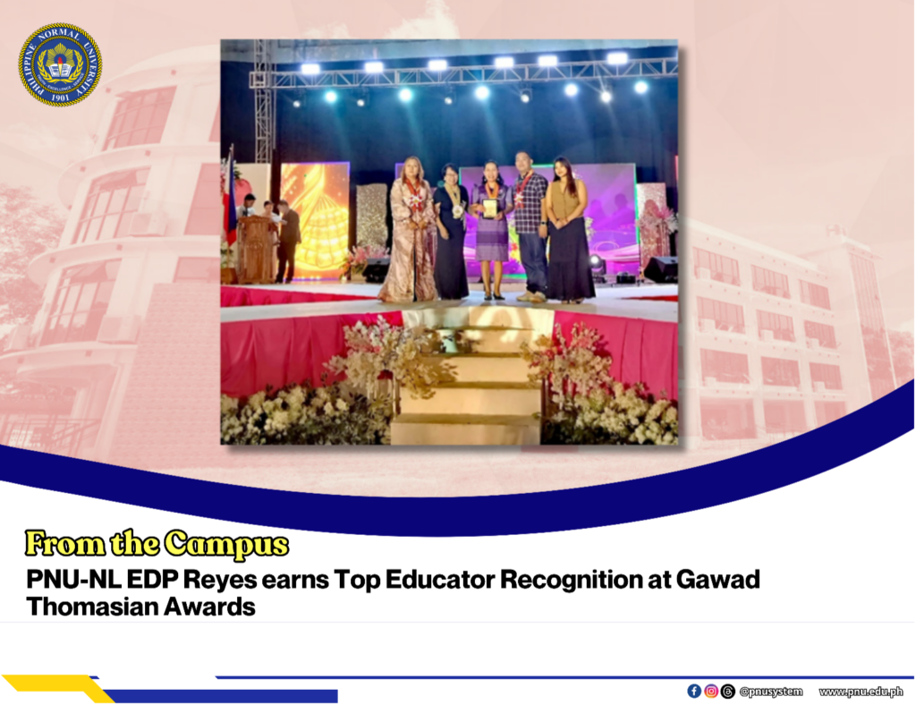 PNU-NL EDP Reyes Earns Top Educator Recognition at Gawad Thomasian Awards