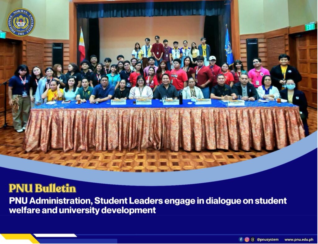 PNU Administration, Student Leaders engage in dialogue on student welfare and university development